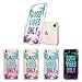 MOSNOVO Good Vibes Only Quotes Pattern Designed for iPhone SE 2020 Case/Designed for iPhone 8 Case/Designed for iPhone 7 Case - Clear