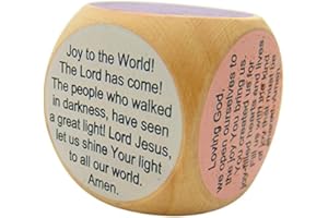 CB CATHOLIC Advent Wooden Prayer Cube Christmas Christian Religious Teaching Gift 1 5⁄8 Inch Diameter