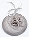 Womens Sinamay Fascinator Hat on Clip with Feather D-Grey