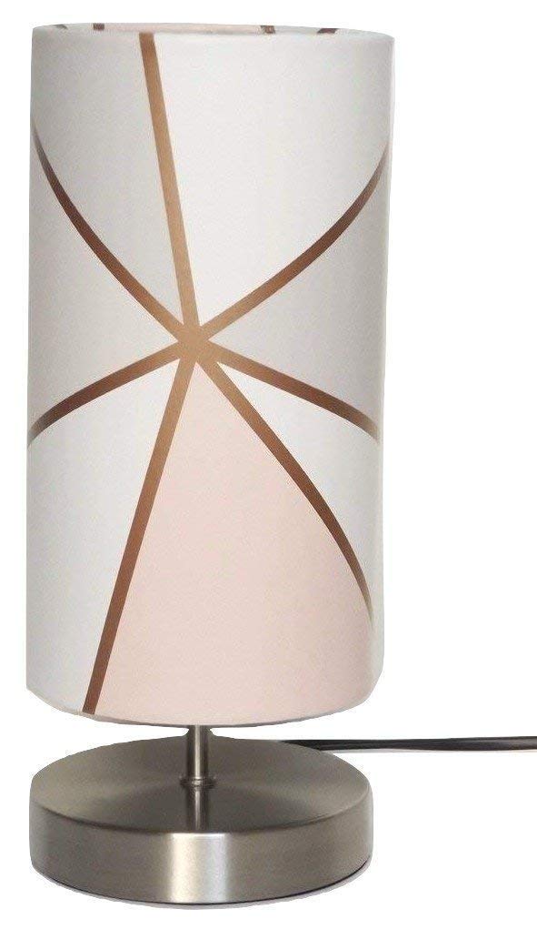 Geometric Lamp Lampshade Night Light Girls Bedroom Bedside Table Lamps Accessories Kids Room Decor Gifts Apex Rose Gold Pink