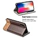 WenBelle for iPhone Xs/iPhone X Case, Stand Feature,Double Layer Shock Absorbing Premium Soft PU Color Matching Leather Wallet Cover Flip Cases for Apple iPhone Xs/X 5.8 inch (Brown)
