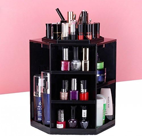 LARARHEE-4Color 360° Rotating Cosmetic Storage Box Make Up Organizer Brush Jewelry Holder