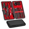 Vabogu Manicure Set, Pedicure Kit, Nail Clippers, Professional Grooming Kit, Nail Tools 8 In with Luxurious Travel Case…