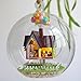 Cuteroom DIY Mini Glassball Wooden Dollhouse Miniature Kit with LED and Voice Control 