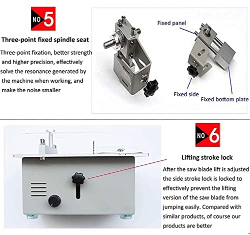 ZHJIUXING HO Mini TischkreissäG,Professional Kleine TischsäGer,FüR Holzschnitzerei Modell Handgemacht,10000rpm Zum… – Bild 3