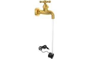Milisten Creative Floating Faucet Indoor Tabletop Fountain Water Feature Decorative Flowing Water Pump for Home Office Desk S