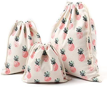 RoomDiary Travel Bag Gift Bag Creazy Pineapple Printing Drawstring Beam Port Storage Bag