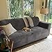RHF Chair Slipcover,Jacquard Stretch Chair Cover,Chair Slip Cover for Leather Couch-Polyester Spandex Slipcovers for Chairs (Dark Grey-Chair)