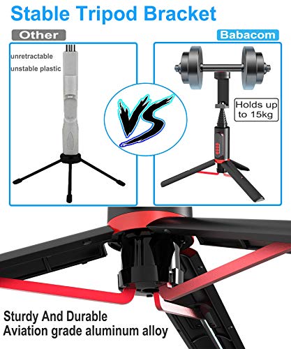 Babacom Perche Selfie Bluetooth Trépied 3 en 1 Bâton de Selfie pour Vidéo Live,Leçon en Ligne avec Télécommande pour Focalisation et Charger Caméra,Monopode pour Iphone,Samsung,Huawei,Gopro etc