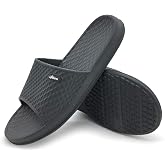 FUNKYMONKEY Men's Shower Slides, Lightweight Quick-Dry EVA Slippers | All-Weather Non-Slip Quick-Dry Sandals | Versatile Indoor/Outdoor Footwear for Home, Pool, Shower &amp; Beach