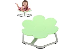 Kids Sensory Chair Autism Children Spinning Chair, Autism Sit and Spin Wobble Seat Therapy Centers (Apple green)