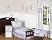 Lavender, Gray and White Damask Print Elizabeth Baby Changing Pad Cover for Girl Bedding Sets