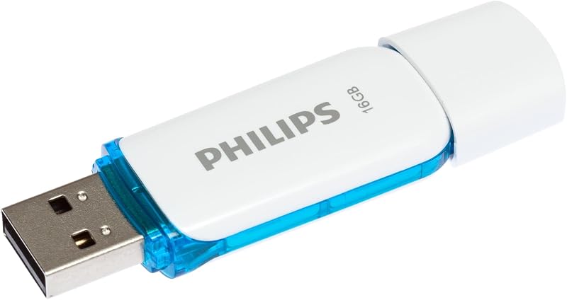 Philips Snow 16 GB USB 2.0 Flash Drive - Blue