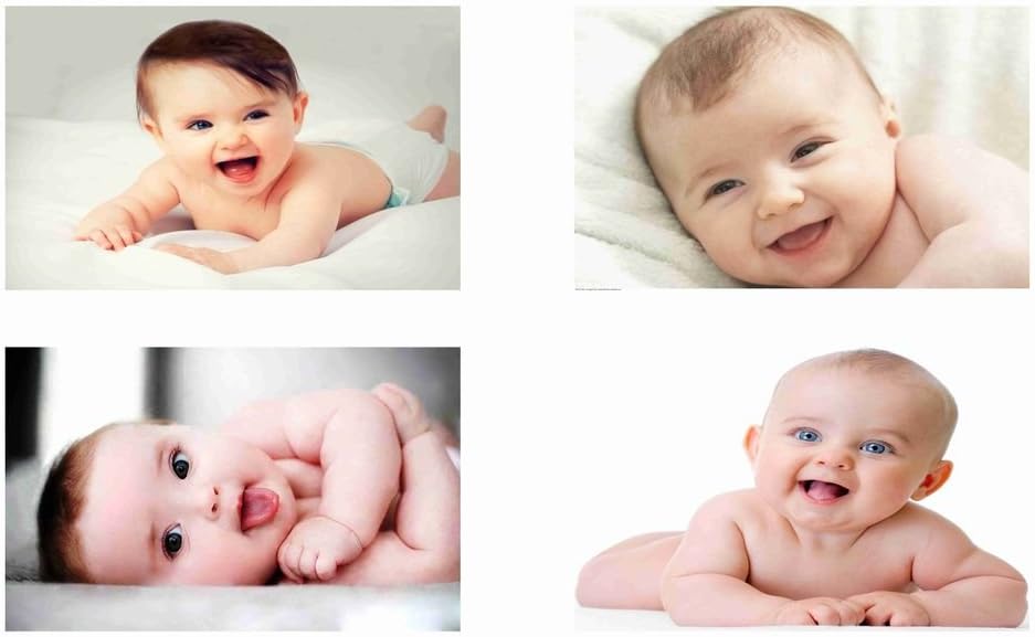 HK Prints 170 GSM Matte Finish Paper New Born Baby Sticker for Pregnant Women (Multicolour, 12x18 Inches) - Set of 4