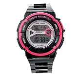 Foxnovo Alike A14103 Waterproof Students Children Digital LED Sports Wrist Watch with Date /Alarm /Stopwatch (Black)