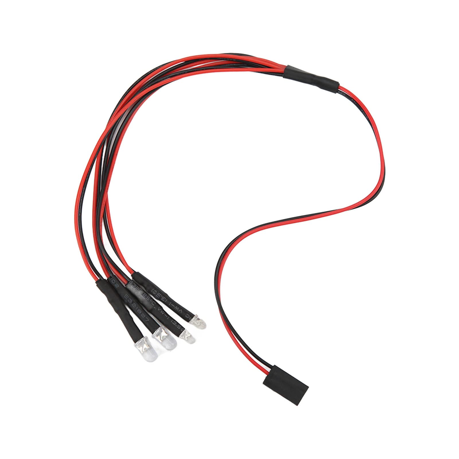 Dilwe RC Car LED Light, 4 LED (2 Red + 2 White), RC Car Upgrade Parts for Axial SCX24 1/24