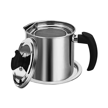 Amazon Ec Kitchen ステンレス オイルポット 大容量 1 8l ろ過網付き Amazon Ec Kitchen ステンレス オイルポット 大容量 1 8l ろ過網付き