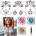 Festival Face Jewels - 6 Sets Women Mermaid Face Gems Glitter Breast Nipple Body Jewelry Stickers with 3 Boxes Chunky Face Glitter Eyes Face Body Temporary Tattoos