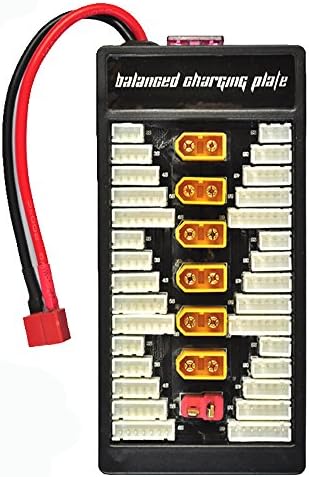 YoWoo XT60 Parallel Balance Charging Board for 2-6S Batteries, Supports Up to 6 Lipo Batteries Simultaneously, 40A Max Current, JST-XH Balance Plugs, Ideal for Imax B6 UN-A6 Charger