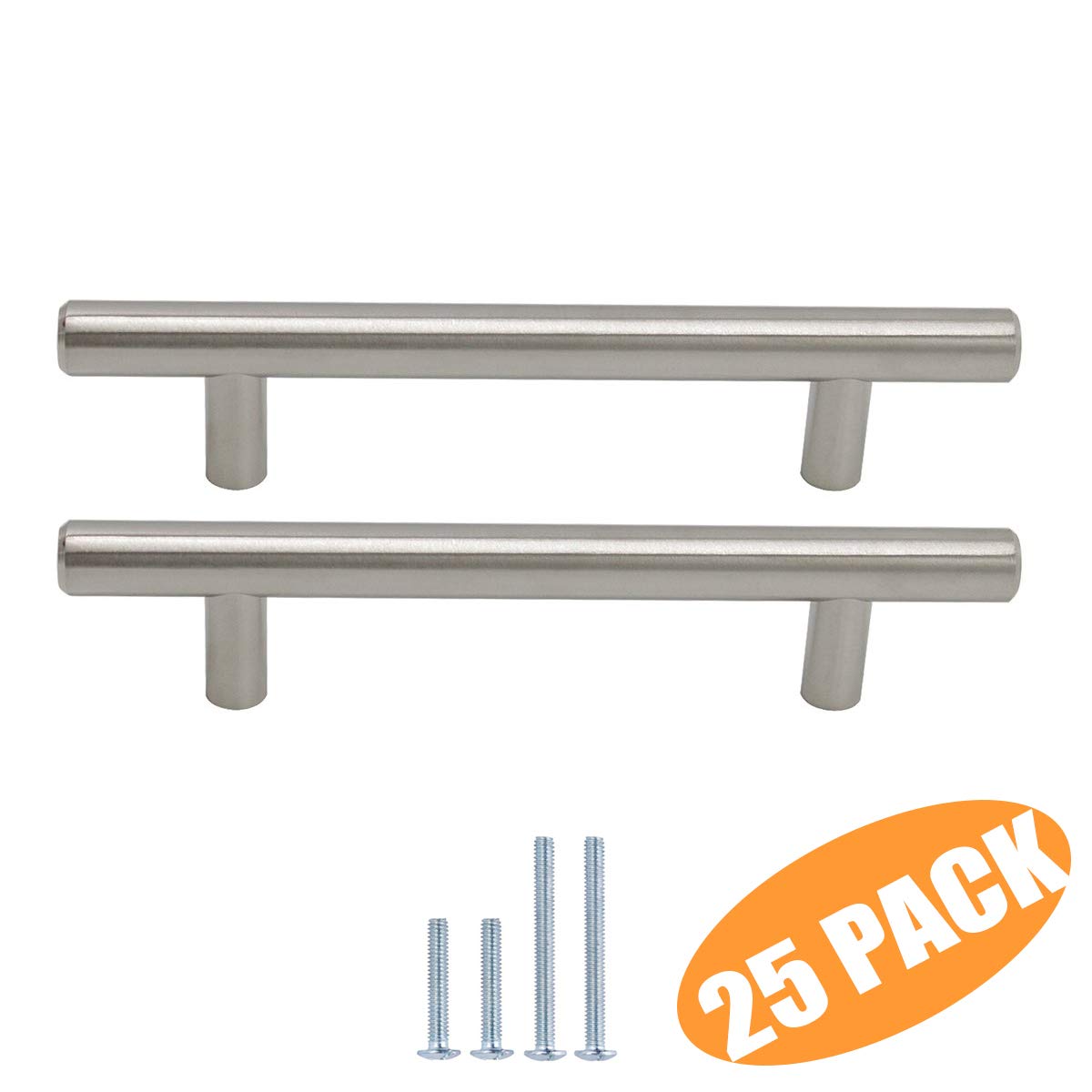 Best probrico kitchen cabinet pulls brushed nickel t bar stainless steel door knobs