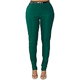 Women's Skinny Pants with 3 Pockets - Lightweight & Breathable Stretch Work Pants Women - Business Casual Bottoms
