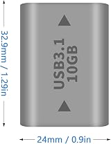 Duttek USB A Female to USB C Female Adapter 3.1 Gen2 10Gbps 2Pack view 7