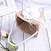 ULTNICE Wedding Flower Girl Basket with White Pearl Ribbon Flower