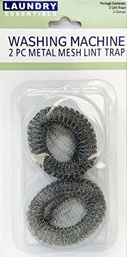 JMD StarPacks 6 Piece 12 Premium Lint Traps with Long Lasting Ties for Washing Machine, Light Aluminum Mesh Won't Rust, Easy Installation (X2)