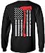 Patriot Apparel Thin Red Line T-Shirt Axe Design Long Sleeve Tee LS (Large, Black) saspizCompressed Air