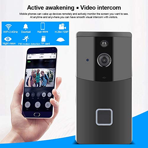 Yesbaby Smart Wireless WiFi Video Doorbell Camera with 2-Way Audio Talk Intercom Night Vision PIR Motion Detection Doorbell for Home Security