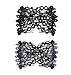 Ruihfas 2 Pcs Magic Hair Comb for Lady Women Girls Hair Styling Combs, Easy Stretch Beaded Combs Clips