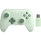 AKNES 8BitDo Ultimate 2C Wireless 2.4G Controller for Windows PC &amp; Android | Gamepad with Hall Effect Joysticks and Hall Triggers, 1000Hz Polling Rate, Remappable L4/R4 Bumpers - Green