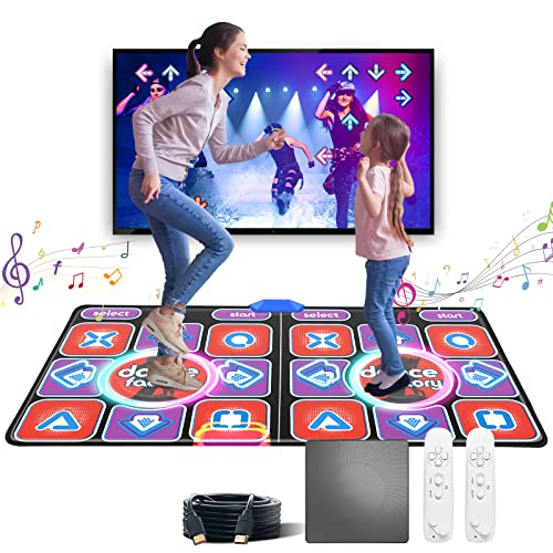 Mechprip Girls Dance Mat, 12 Keys Luminous Music Mat with Bluetooth and Music, Interactive Play Non-Slip for Kids, Adults, Girls and Boys