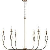 Capital Lighting 452563ML Cohen Art-Inspired Luxe Candle Chandelier, 6-Light 360 Total Watts, 32" H x 44" W, Mystic Luster