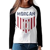 LOVEGIFTTO LADY Womens USA Soccer Player Alex Morgan O-Neck Long Sleeve Raglan Tee Shirt