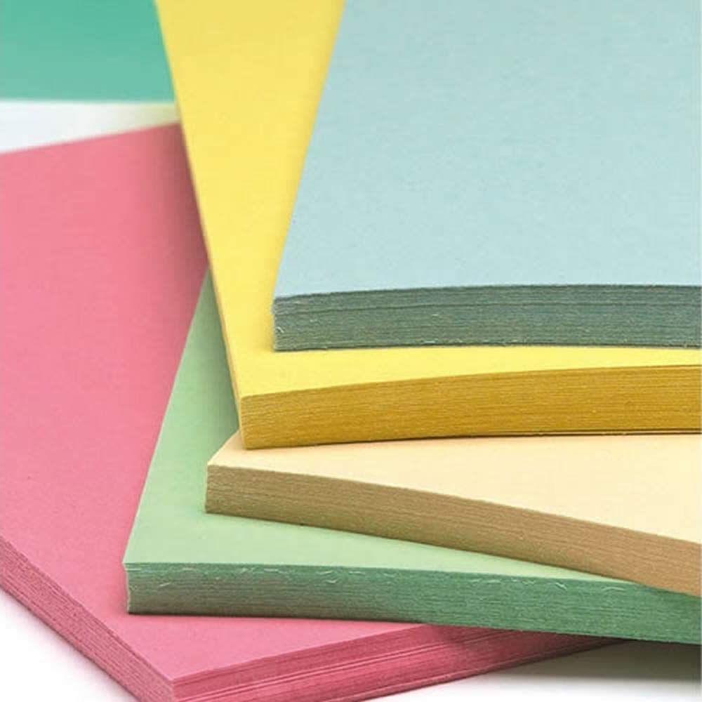BCreativetolearn A6 Recycled Coloured Card - 180gsm, 50 Sheets Assorted Colours - Ideal for Card Making, Printing, Copying, Revision