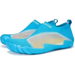 Ginjang Water Shoes for Men Women Quick Dry Aqua Shoes with Breathable Mesh Upper Drainage Sole Lightweight Swim Shoes for Be
