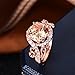 Jiangyue Exquisite Lady Rings AAA Cubic Zirconia Rose Gold Plated Ring Party Charming Elegant Jewelry Size 5-10