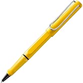 Lamy safari yellow - Rollerball Pen with ergonomic grip &amp; line width M - for pleasant long writing - made of robust ASA plastic - including rollerball refill M 63 in blue