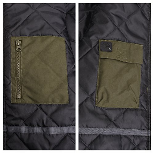 HARD LAND Men's Winter Work Jacket Waterproof Hooded Insulated Coat