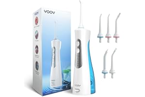 YOOY Water Dental Flosser Teeth Portable Cordless Oral Irrigator Gums Braces Orthodontic Care Irrigation Cleaner Electric Waterflosser Flossing for Teeth Cleaning Rechargeable for Home Travel