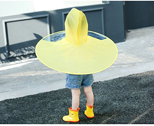 Old Tjikko Children's Cloak,Hooded Poncho Packable Cartoon Umbrella for Baby Boys Girls (M)