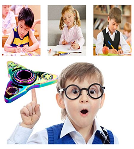 image for Kekilo Magic Rainbow Fidget Spinner Hand Toy, 4-6 Mins Hand Spinner ED