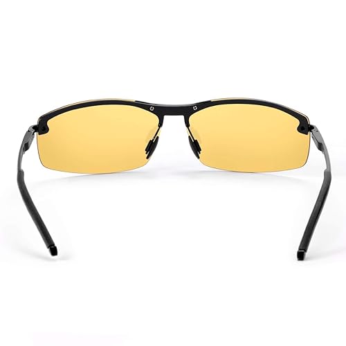 YIMI Men's photochromic lenses Polarized Driving Sunglasses transition  safety Eyewear Day and Night Vision Gla