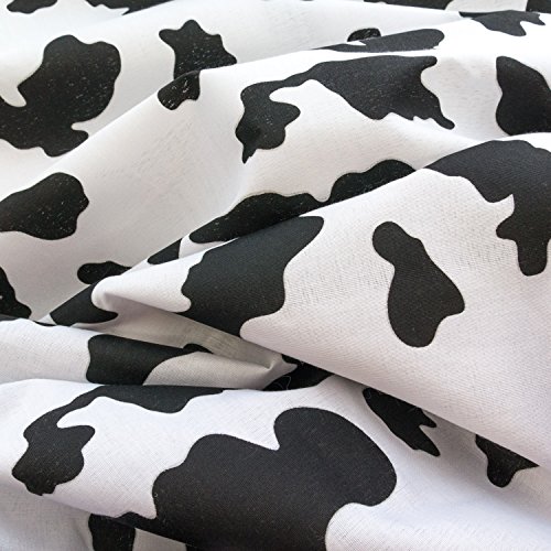 Poly Cotton Cow Print 60 Inch Fabric By the Yard (F.E.)