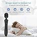 Wireless Wand Massager Personal Waterproof Massager Rechargeable, 20x Multi-Speed Vibrations Black