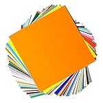 Permanent Adhesive Backed Vinyl Sheets - EZ Craft USA - 12" x 12" - 40 Sheets Assorted Colors Works With Cricut and Other Cutters