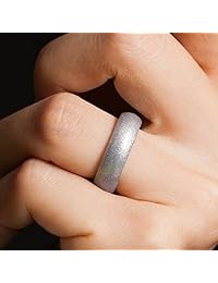 ThunderFit Silicone Rings, 7 Rings   1 Ring Wedding Bands for Women - 5.5 mm Wide