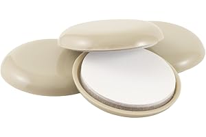SUPER SLIDERS SuperSliders Self-Stick Furniture 1-3/4" Round Sliders for Carpeted Surfaces (4 piece)