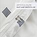 VM VOUGEMARKET White Duvet Cover Sets Queen,Gray Square Printed Duvet Cover with 2 Pillow Shams - Hotel Quality 100% Cotton - Luxurious,Comfortable and Breathable (Queen, Style 2)